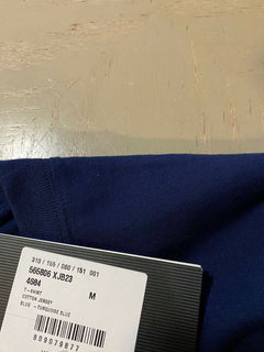 Neues Gucci Herren-Kurzarm-T-Shirt in Blau, Größe M, Italien