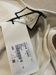 Neues ärmelloses T-Shirt für Herren von Gucci, Elfenbein, Größe XL, Italien