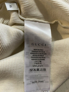 Neues ärmelloses T-Shirt für Herren von Gucci, Elfenbein, Größe XL, Italien