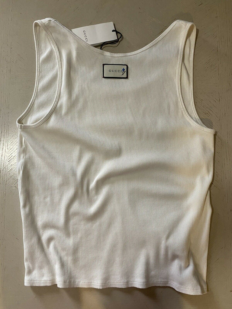 Neues ärmelloses T-Shirt für Herren von Gucci, Elfenbein, Größe XXL, Italien