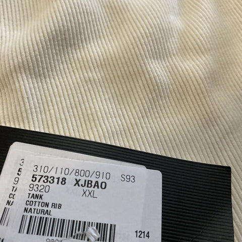 Neues ärmelloses T-Shirt für Herren von Gucci, Elfenbein, Größe XXL, Italien