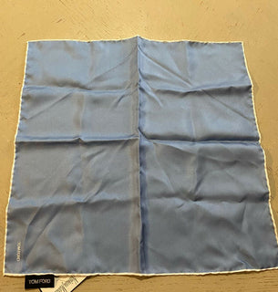 Neu 190 $ TOM FORD Seiden-Polka-Dot-Taschen-Sguare-Porchette-Taschentuch Blau