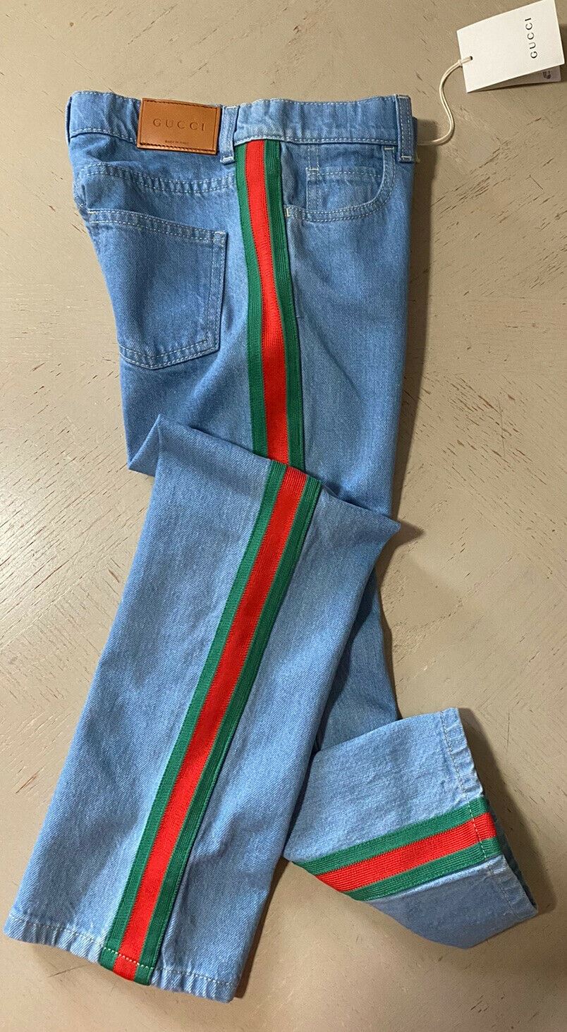 NWT Gucci Boys Jeans Pants LT Blue Size 5 Italy