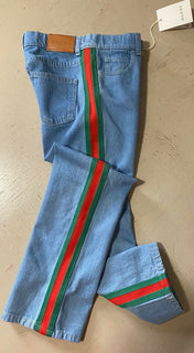 Neu mit Etikett Gucci Jungen Jeans Hose LT Blau Größe 5 Italien