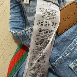 Neu mit Etikett Gucci Jungen Jeans Hose LT Blau Größe 5 Italien