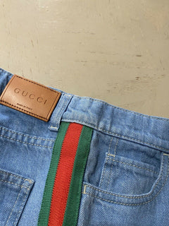 Neu mit Etikett Gucci Jungen Jeans Hose LT Blau Größe 5 Italien