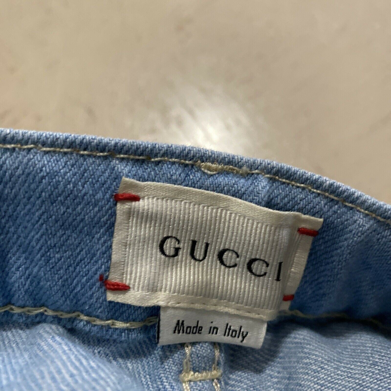 NWT Gucci Boys Jeans Pants LT Blue Size 5 Italy
