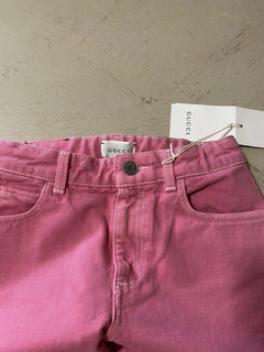 Neu mit Etikett: Gucci Mädchen-Jeanshose, Rosa, Größe 10, Italien