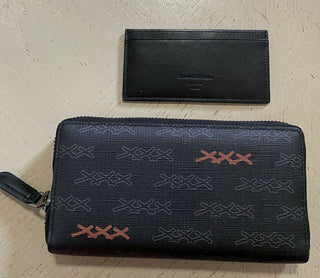 Neue 750 $ Ermenegildo Zegna Couture Beutel-Geldbörse Schwarz Italien