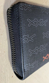 Neue 750 $ Ermenegildo Zegna Couture Beutel-Geldbörse Schwarz Italien