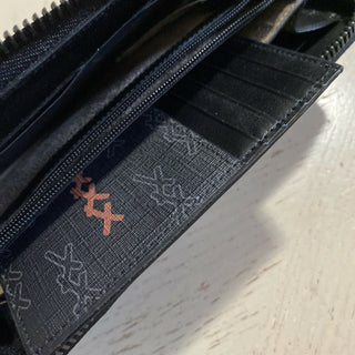 Neue 750 $ Ermenegildo Zegna Couture Beutel-Geldbörse Schwarz Italien