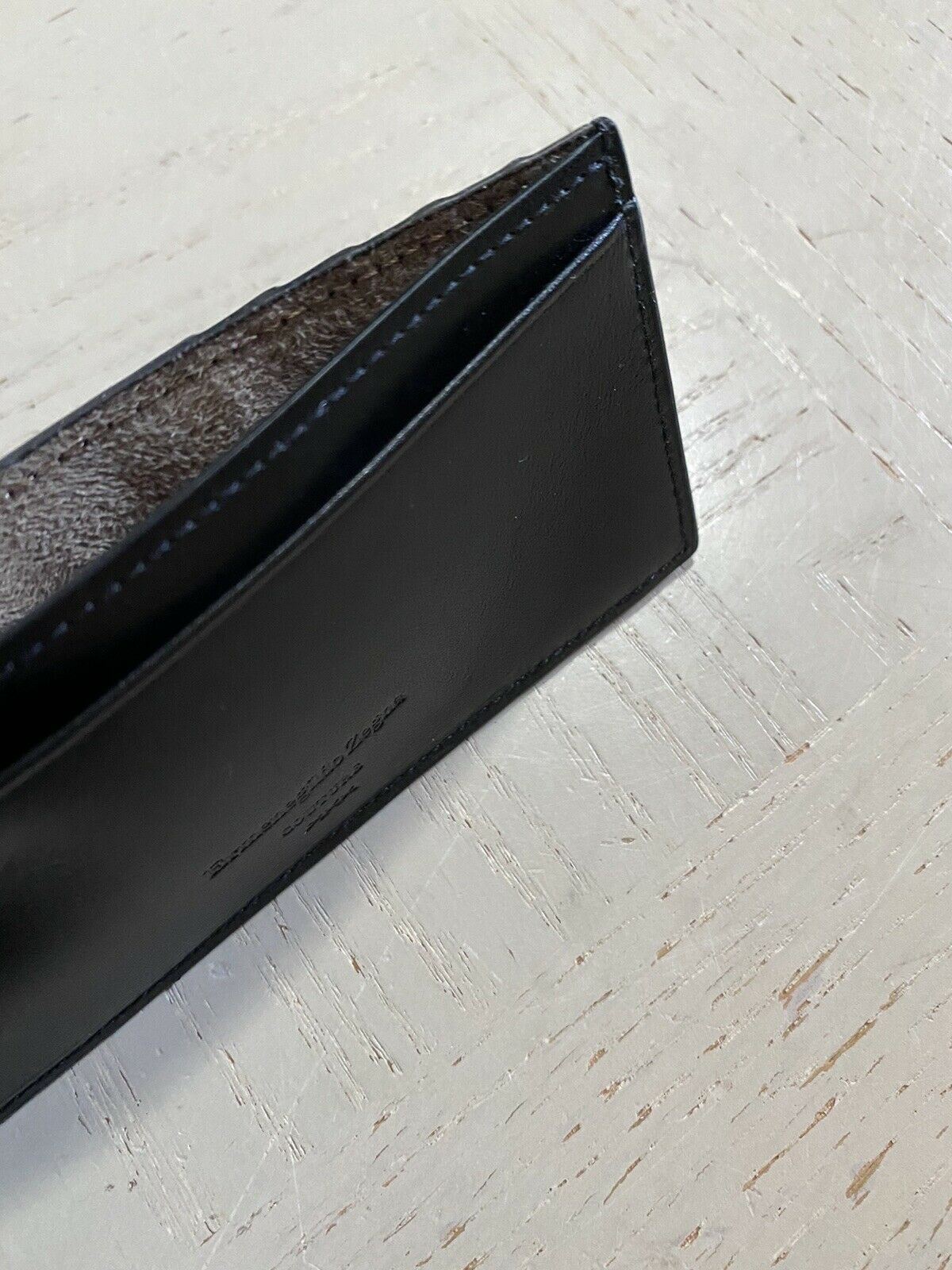 New $750 Ermenegildo Zegna Couture Pouch Wallet Black Italy
