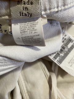Neu $1595 Brunello Cucinelli Damen Geometry Caffed Belted Pants Oatmeal 10 US