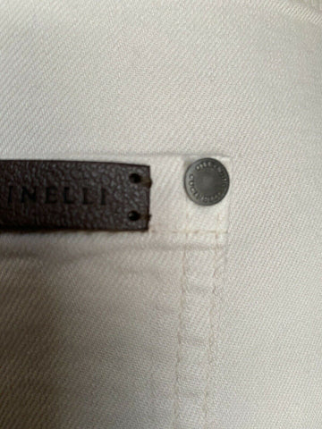 Новинка, 1595 долларов США, Brunello Cucinelli, женские брюки с геометрическим узором и поясом, овсяные 10, США