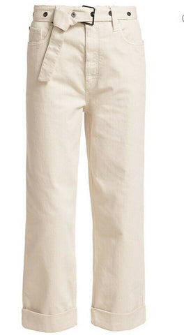 Новинка, 1595 долларов США, Brunello Cucinelli, женские брюки с геометрическим узором и поясом, овсяные 10, США