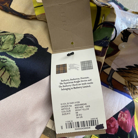 Новая женская блузка без рукавов Burberry за 460 долларов, ярко-желтая рубашка 4 США/38 ЕС