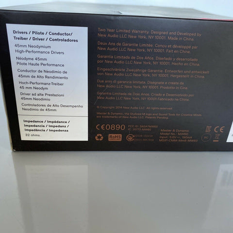 Neu mit Etikett Ermenegildo Zegna Couture Master Dynamic Wireless Lederkopfhörer MW60