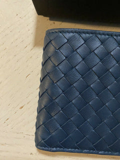 New Bottega Veneta Mens Wallet Slate Color Deep Blue 148324  Italy