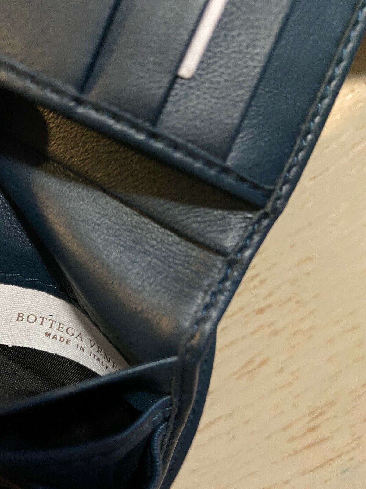 New Bottega Veneta Mens Wallet Slate Color Deep Blue 148324  Italy