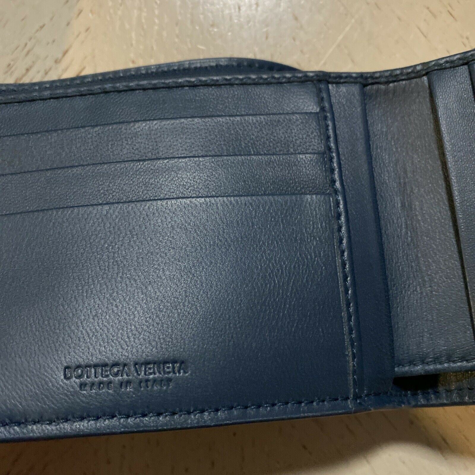 New Bottega Veneta Mens Wallet Slate Color Deep Blue 148324  Italy