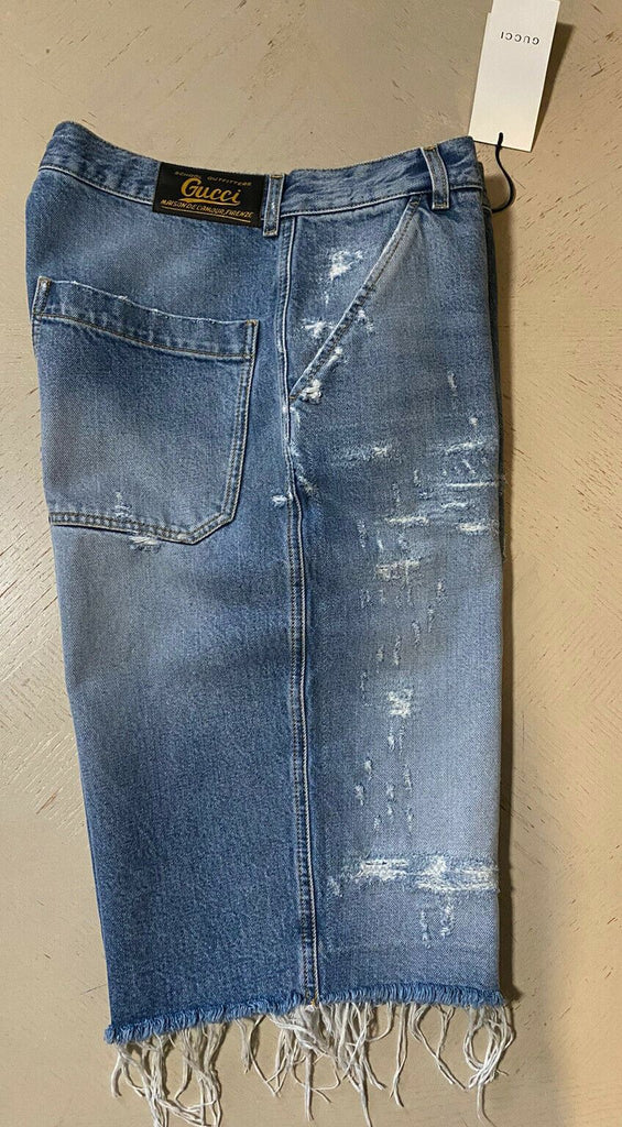 Neu mit Etikett: 1.500 $ Gucci kurze Jeanshose für Herren, blau, Größe 30 US/44 Eu