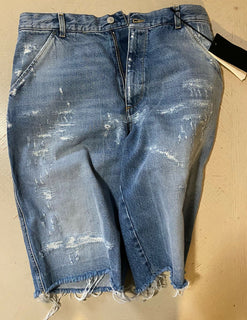 Neu mit Etikett: 1.500 $ Gucci kurze Jeanshose für Herren, blau, Größe 30 US/44 Eu
