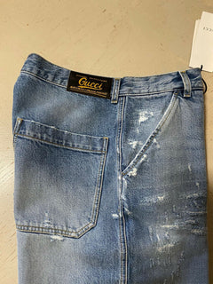 Neu mit Etikett: 1.500 $ Gucci kurze Jeanshose für Herren, blau, Größe 30 US/44 Eu