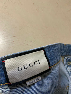 Neu mit Etikett: 1.500 $ Gucci kurze Jeanshose für Herren, blau, Größe 30 US/44 Eu