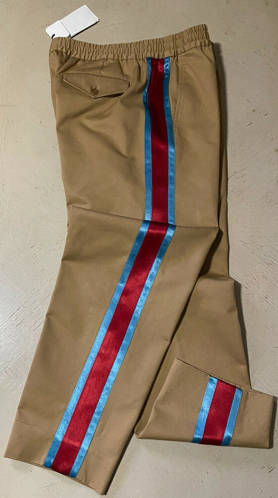 Neue 1100 $ Gucci Herren Militär-Baumwoll-Jegging-Hose Braun 34 US (50 Eu) Italien