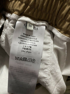 Neue 1100 $ Gucci Herren Militär-Baumwoll-Jegging-Hose Braun 34 US (50 Eu) Italien
