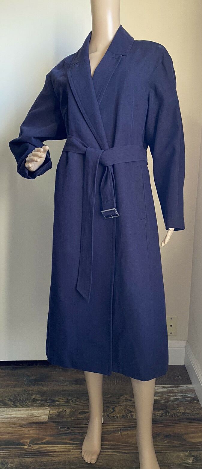 New $3441 Balenciaga Women’s Trench Coat Royal Blue 4 US/38 It Italy