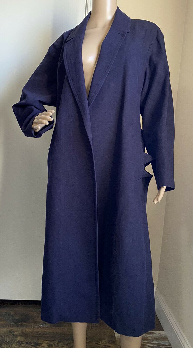 New $3441 Balenciaga Women’s Trench Coat Royal Blue 4 US/38 It Italy