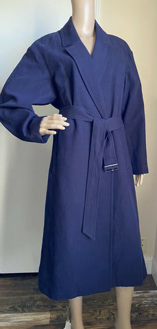New $3441 Balenciaga Women’s Trench Coat Royal Blue 4 US/38 It Italy