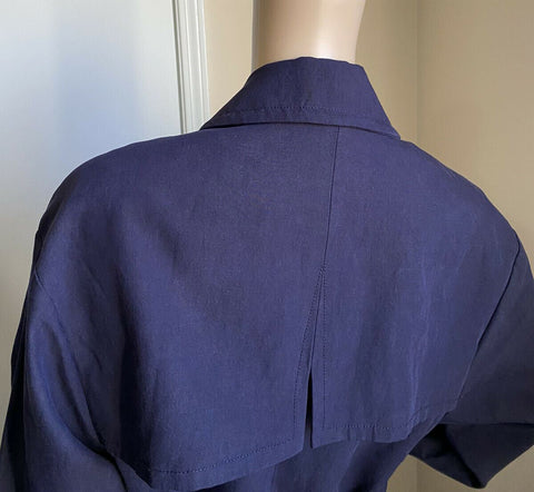 New $3441 Balenciaga Women’s Trench Coat Royal Blue 4 US/38 It Italy