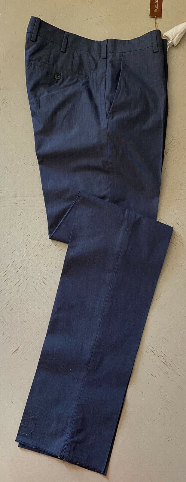 Neu mit Etikett: 650 $ Loro Piana Herrenanzughose Blau 35 US (50 Eu) Italien