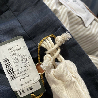 СЗТ $650 Loro Piana Мужские классические брюки синие 35 США (50 ЕС) Италия