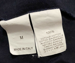 495 $ Brunello Cucinelli Herren-T-Shirt Slim Fit Marine/Grau Größe M Italien
