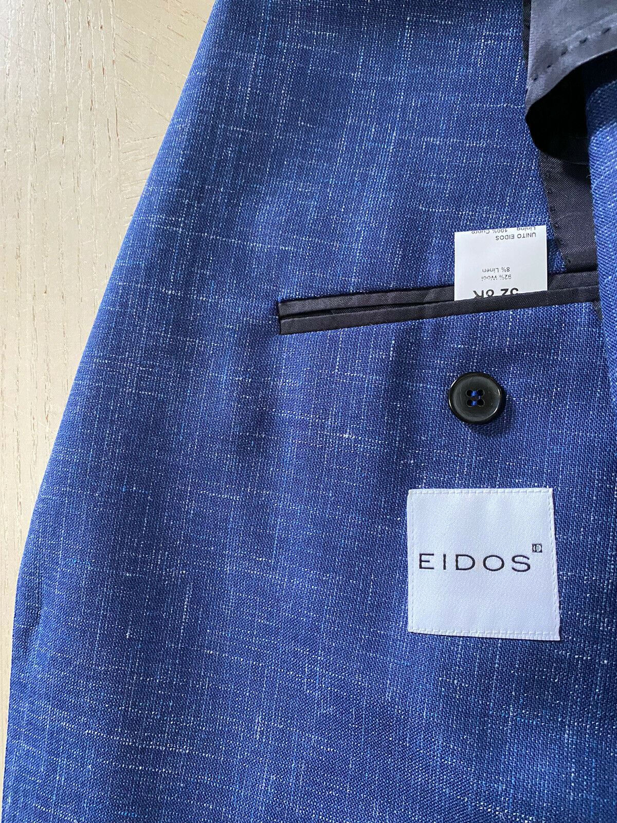 NWT $1350 Eidos Men’s Jacket Blazer Bright Blue 42 US ( 52 Eu ) Italy