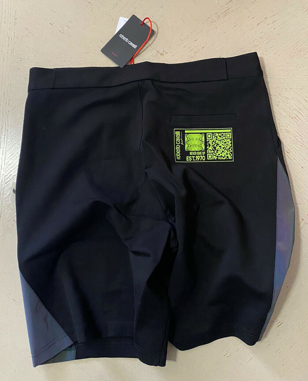 NWT $415 Roberto Cavalli Mens Swim Short Pants Black Size S