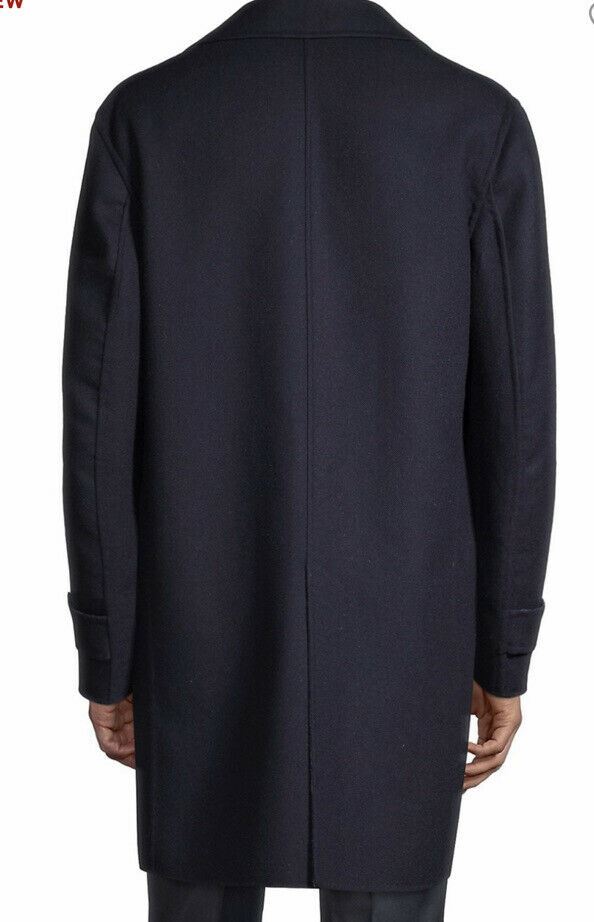 New $2495 Corneliani Reversible Wool/Cash. Top Coat Navy/Blue 42R US ( 52R Eu )