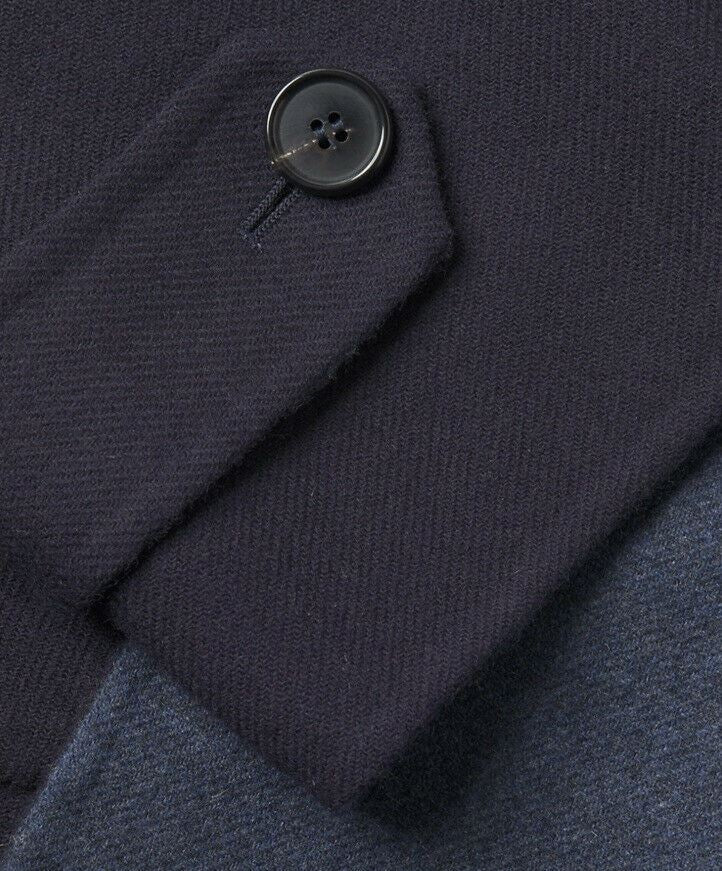 New $2495 Corneliani Reversible Wool/Cash. Top Coat Navy/Blue 42R US ( 52R Eu )