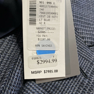 NWT $2995 Ralph Lauren Purple Label Wool/Linen  Men Blazer Jacket LT Blue 42R US
