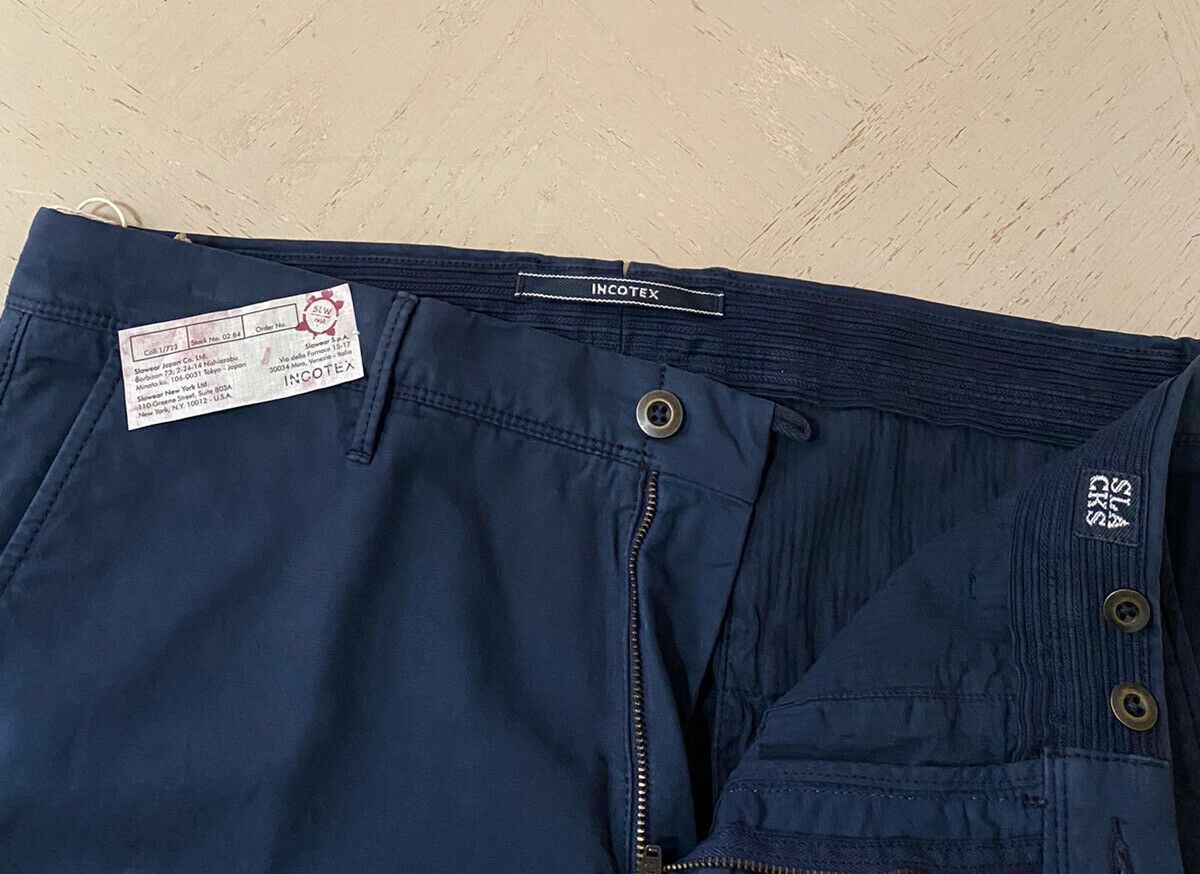NWT S395 Incotex Mens Slim Fit Pants Bright Blue 36 US ( 52 Eu )