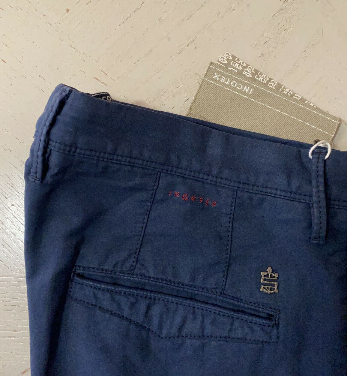 Мужские брюки узкого кроя NWT S395 Incotex ярко-синие 40 США (56 ЕС)