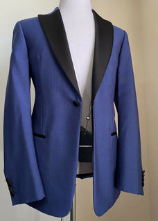 Neu mit Etikett: 1795 $ Emporio Armani Smoking. Abend-Sportmantel-Blazer Blau 40 US (50 Eu)