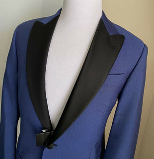 Neu mit Etikett: 1795 $ Emporio Armani Smoking. Abend-Sportmantel-Blazer Blau 40 US (50 Eu)
