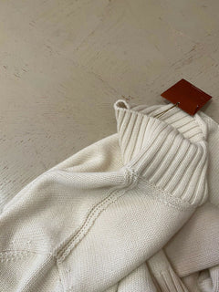 Neu $1950 Loro Piana Damen Dolce Vita Rollkragen-Kaschmirpullover Creme S Italien