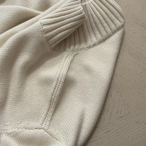 New $1950 Loro Piana Women Dolce Vita Turtleneck Cashmere Sweater Cream S Italy