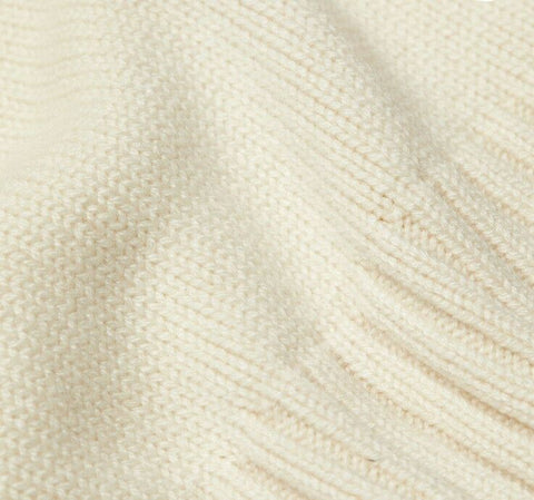 New $1950 Loro Piana Women Dolce Vita Turtleneck Cashmere Sweater Cream S Italy