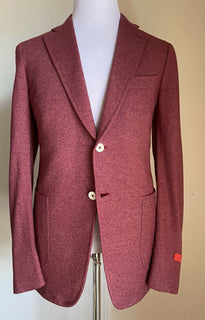 Neu mit Etikett: 4475 $ Isaia Herren-Jacke aus Kaschmir/Seide, Blazer, Rot, 42R US (52R Eu), Italien